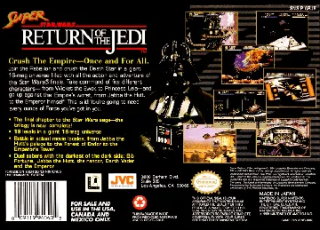 Super Star Wars - Return of the Jedi (USA) (Rev 1) box cover back